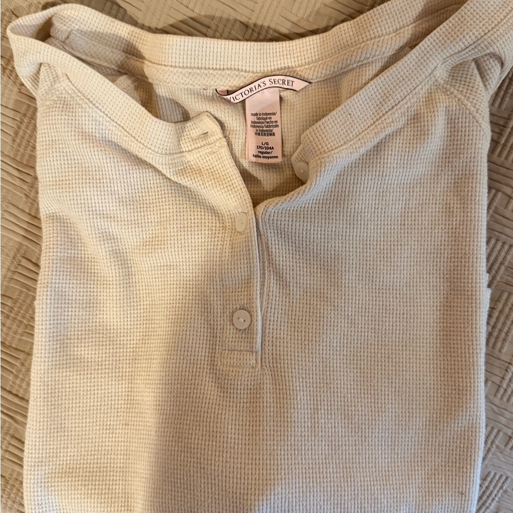 Victoria's Secret Vintage Waffle Knit Henley